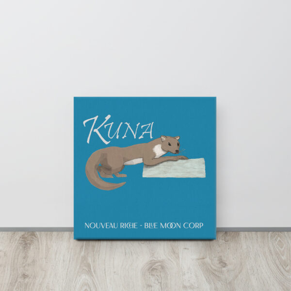 "Kuna on Kuna" Nouveau Riche - Blue Moon Corp on Canvas - Image 2